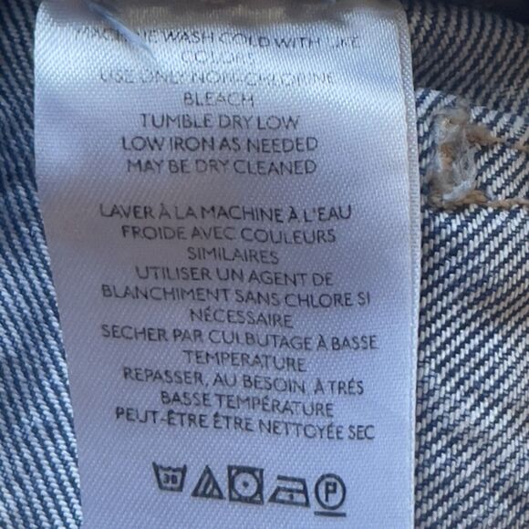 Free People We The Free Jean Shorts Cut Off Distressed Button Fly Size 31"W Y2k - Picture 9 of 9